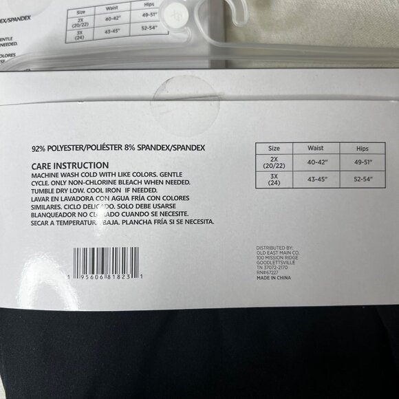 Bobbie Brooks Ladies Yoga Pants 2X Black Fold Over Waistband  2 Packages NWT - Picture 4 of 8